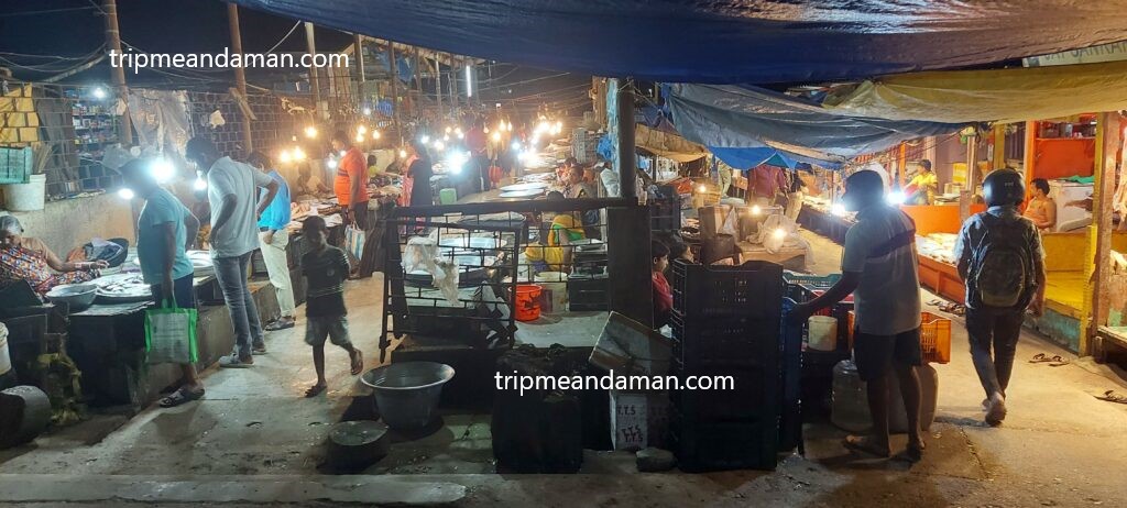 Fish market Entrance of Bhathubasti, Port Blair , Andaman's 