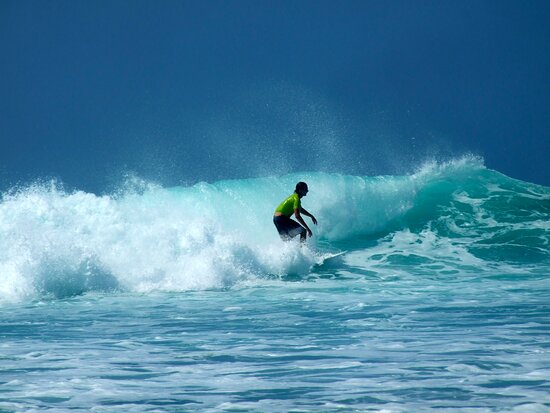 Surfer enjoying the wave