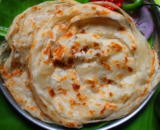 Andaman parotta with fish curry