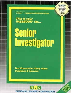 Answer Keys for the post of Senior Investigator