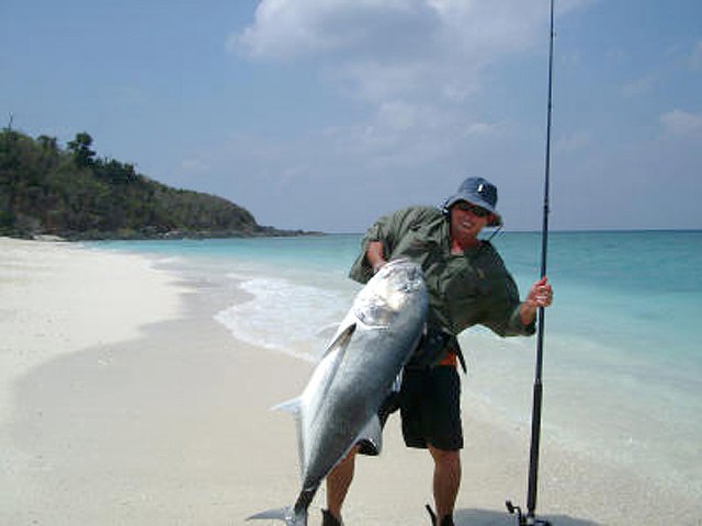 Trevally caught from the beach Andaman Islands 