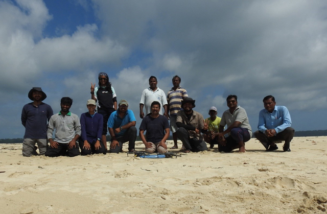 WII team with Andaman Forest department in drone training workshop, Havelock