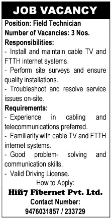 Private Job in INTERNET Connection Services at Port Blair