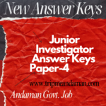 Free Answer Keys Junior Investigator Paper 4