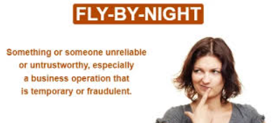 What is the Meaning of "Fly by night"